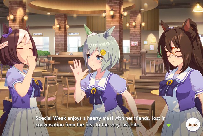 ฉากต่อสู้หรือระบบหลักของ Umamusume Pretty Derby สำหรับดูจังหวะเล่น