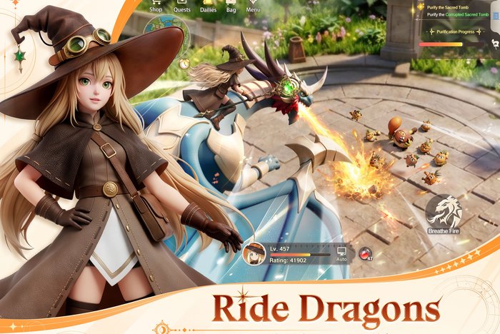 รีวิว Dragonbound Wings of Magic ฉากขี่มังกร