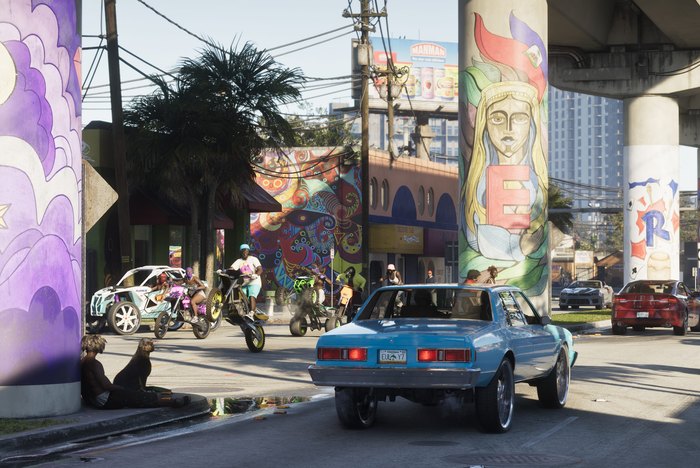 ถนนในเมือง Vice City ของ GTA 6