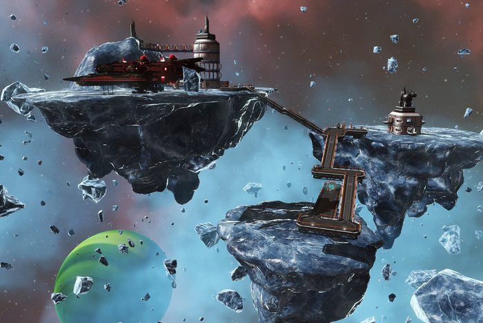 No Man's Sky มือถือ ฐานลอยฟ้าบนดาวเคราะห์