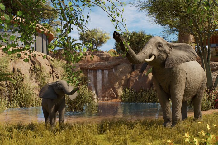 Planet Zoo 2 ช้างในกรงจำลองธรรมชาติ